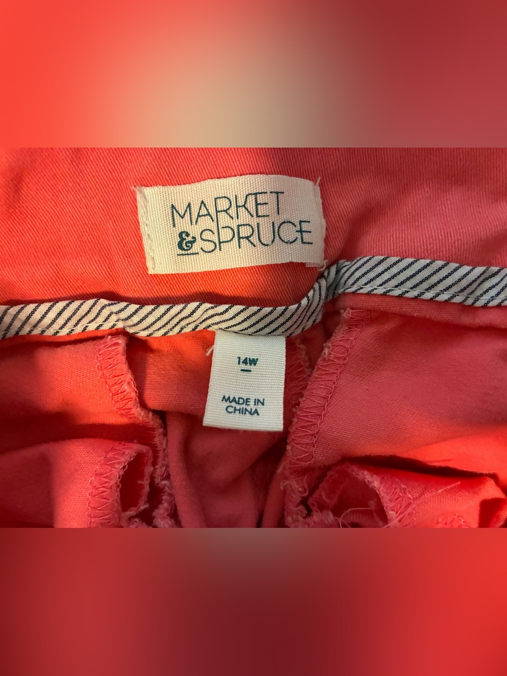 Market & Spruce Maylee Coral Capri Pants - Picture 3 of 3